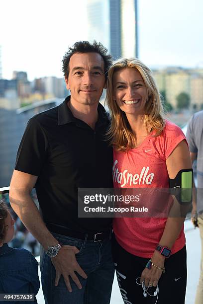 Felice Rusconi and Federica Fontana attend We Own The Night - Milan Women's 10km Run on May 30, 2014 in Milan, Italy.