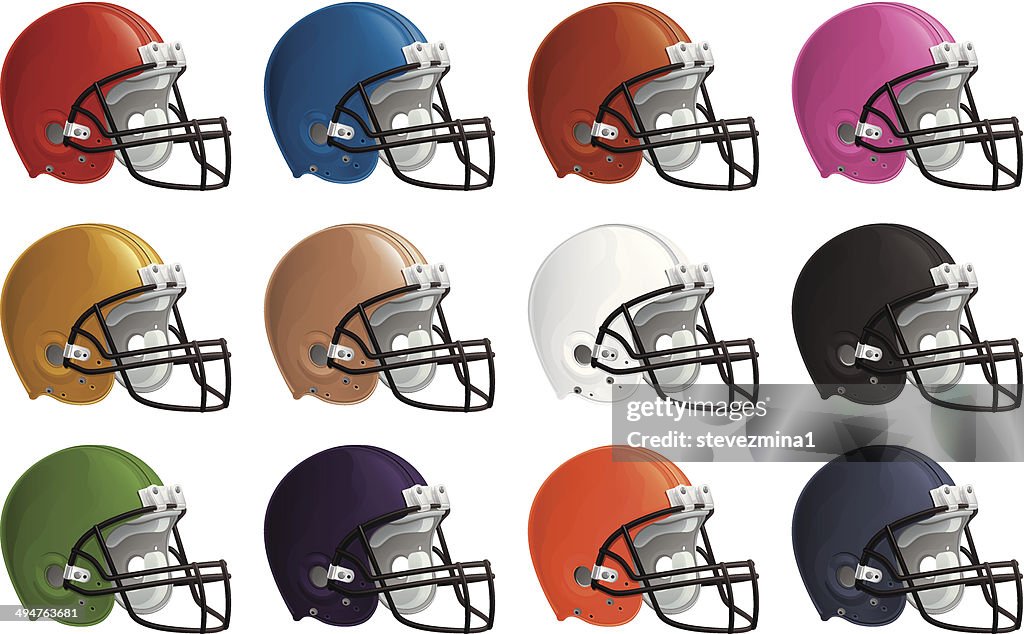 Coleção de Capacete de Futebol Americano