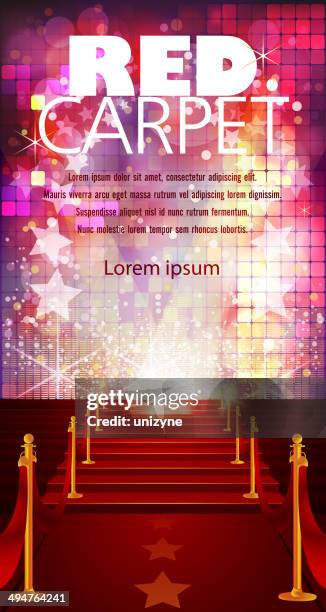 red carpet background with copy space - screening of a24s hot summer nights red carpet stock illustrations