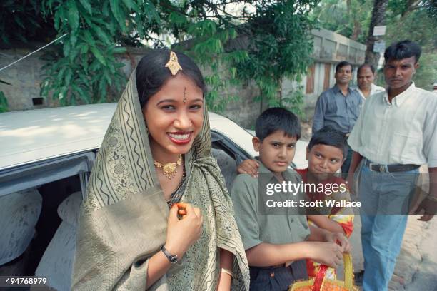 Members of the bridal party at a rural wedding in Bangladesh, 2004.