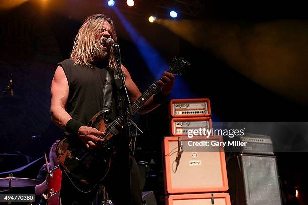 Pepper Keenan of Corrosion of Conformity performs in concert at the Austin Music Hall on October 28, 2015 in Austin, Texas.