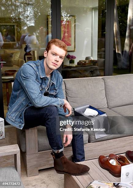 Actor Cameron Monaghan attends the Vince Camuto Mens exclusive preview at the home of Ashlee Margolis on October 28, 2015 in Beverly Hills,...