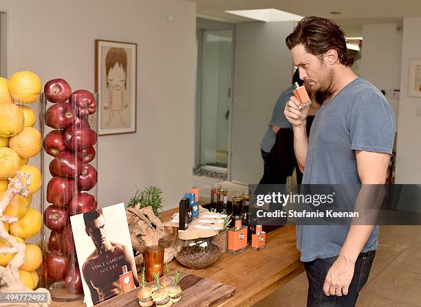 Actor Oliver Hudson attends the Vince Camuto Mens exclusive preview at the home of Ashlee Margolis on October 28, 2015 in Beverly Hills, California.