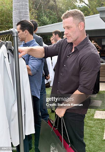 Actor Max Martini attends the Vince Camuto Mens exclusive preview at the home of Ashlee Margolis on October 28, 2015 in Beverly Hills, California.