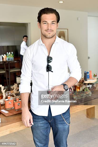Actor Giacomo Gianniotti attends the Vince Camuto Mens exclusive preview at the home of Ashlee Margolis on October 28, 2015 in Beverly Hills,...