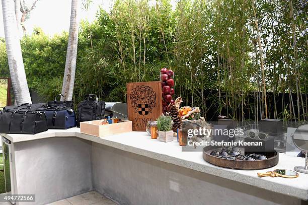 View of the atmosphere at the Vince Camuto Mens exclusive preview at the home of Ashlee Margolis on October 28, 2015 in Beverly Hills, California.