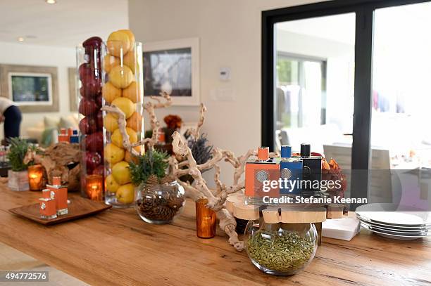 View of the atmosphere at the Vince Camuto Mens exclusive preview at the home of Ashlee Margolis on October 28, 2015 in Beverly Hills, California.