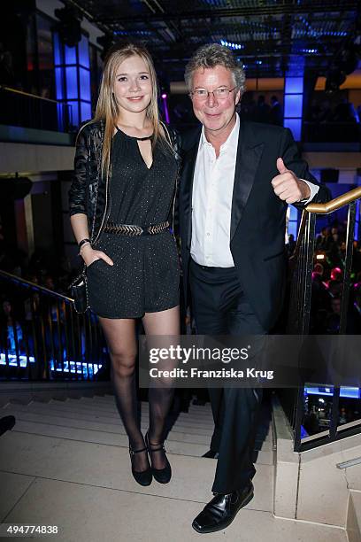 Farina Flebbe and Juergen Flebbe attend the party at the Felix club following the German premiere of the new James Bond movie 'Spectre' on October...