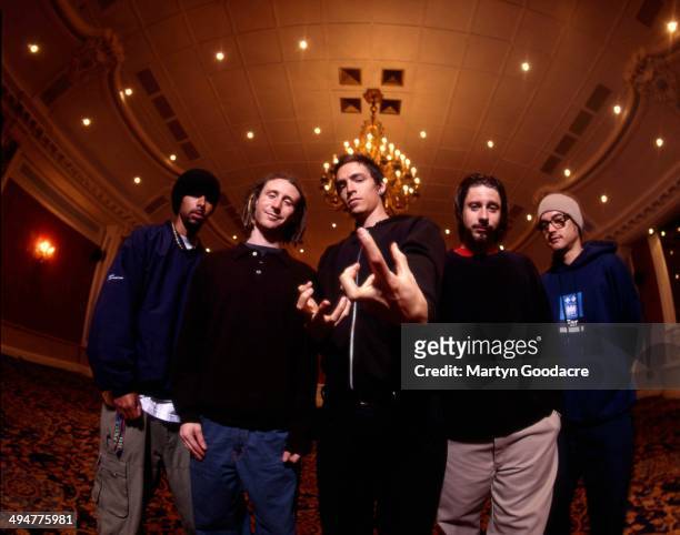 Group portrait of US rock band Incubus London, United Kingdom, 2000.