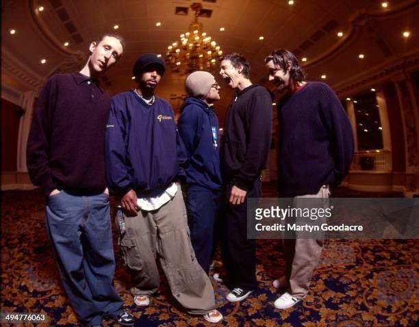 Group portrait of US rock band Incubus London, United Kingdom, 2000.