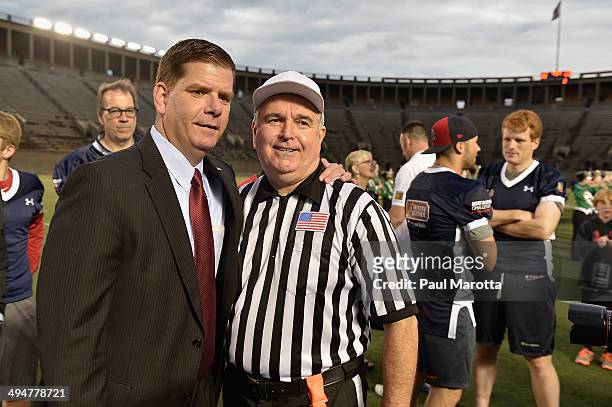 Mayor of Boston Marty Walsh attends the Tom Brady Football Challenge for the Best Buddies Challenge: Hyannis Port at Harvard University on May 30,...
