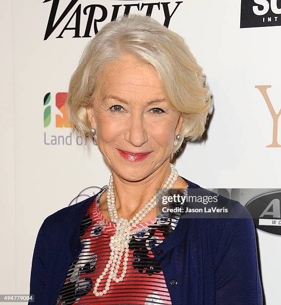 Actress Helen Mirren attends the 29th Israel Film Festival opening night gala at Saban Theatre on October 28, 2015 in Beverly Hills, California.