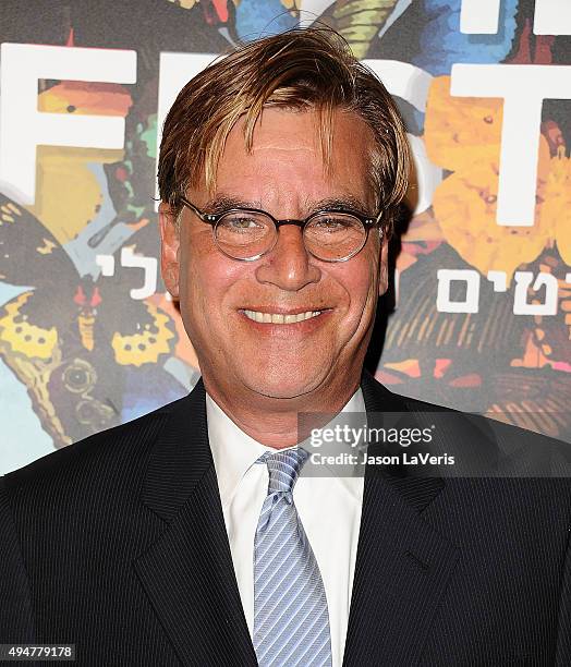 Writer Aaron Sorkin attends the 29th Israel Film Festival opening night gala at Saban Theatre on October 28, 2015 in Beverly Hills, California.