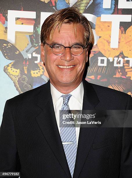 Writer Aaron Sorkin attends the 29th Israel Film Festival opening night gala at Saban Theatre on October 28, 2015 in Beverly Hills, California.