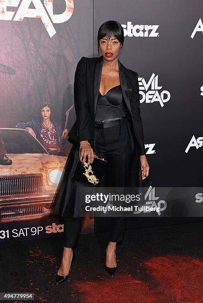 Actress Jill Marie Jones attends the premiere of STARZ's "Ash vs Evil Dead" at TCL Chinese Theatre on October 28, 2015 in Hollywood, California.