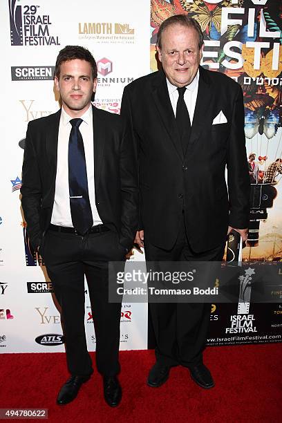 Director Amir Wolf and writer Itzhak Wolf attend the 29th Israel Film Festival opening night gala in Los Angeles held at the Saban Theatre on October...