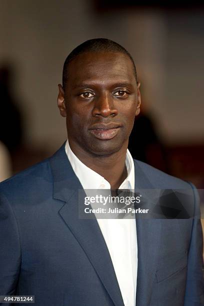 Omar Sy attends the UK Premiere of 'Burnt' at Vue West End on October 28, 2015 in London, England.