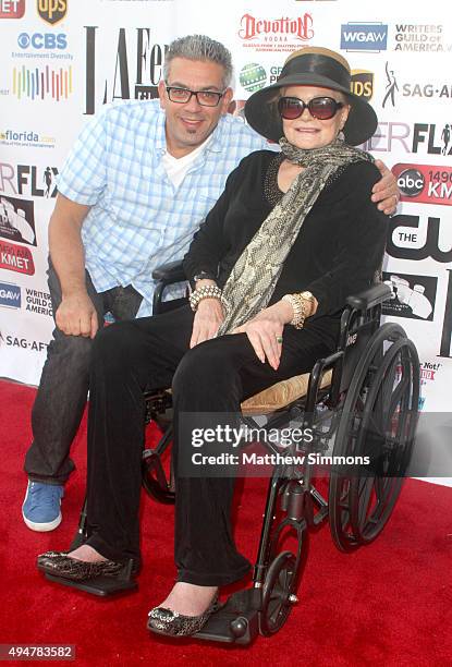 Producer Nestor Rodriguez and actressValerie Perrine attend a screening of "Silver Skies" during the 11th annual LA Femme International Film Festival...