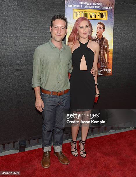 Chris Marquette and Rumer Willis attend the premiere of "The Odd Way Home" at the Arena Cinema Hollywood on May 30, 2014 in Hollywood, California.