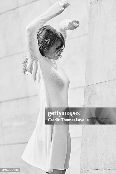 Musician Coeur de Pirate is photographed for Self Assignment on July 17, 2015 in Paris, France.