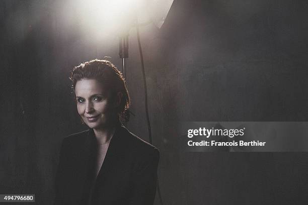 Actress Muriel Combeau is photographed for Self Assignment on March 2, 2015 in Paris, France.