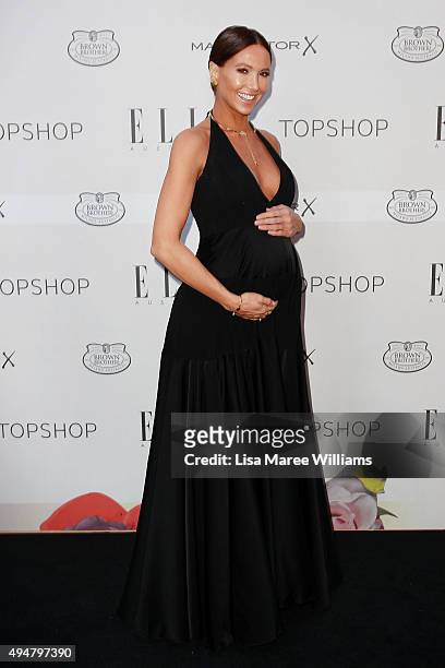 Kyly Clarke arrives ahead of the ELLE Style Awards at The Mint on October 29, 2015 in Sydney, Australia.