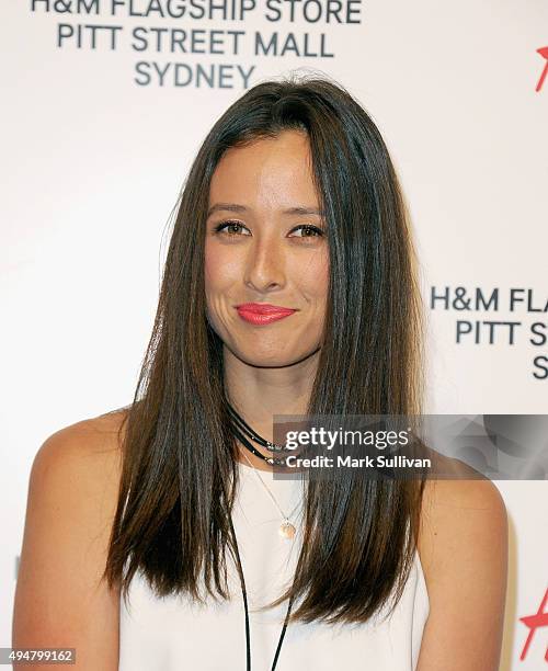 Teigan Nash arrives at the H&M Sydney Flagship Store VIP Party on October 29, 2015 in Sydney, Australia.
