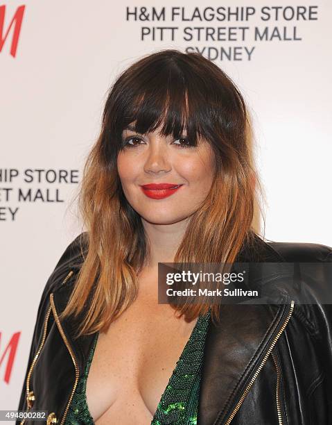 Emma Lung arrives at the H&M Sydney Flagship Store VIP Party on October 29, 2015 in Sydney, Australia.