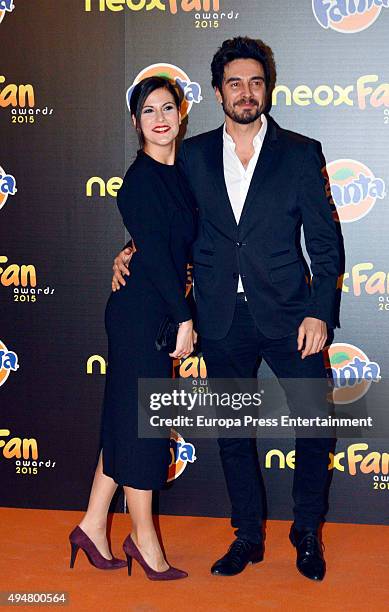 Jose Manuel Seda and Noemi Ruiz attend 2015 Neox Fan Award on October 28, 2015 in Madrid, Spain.