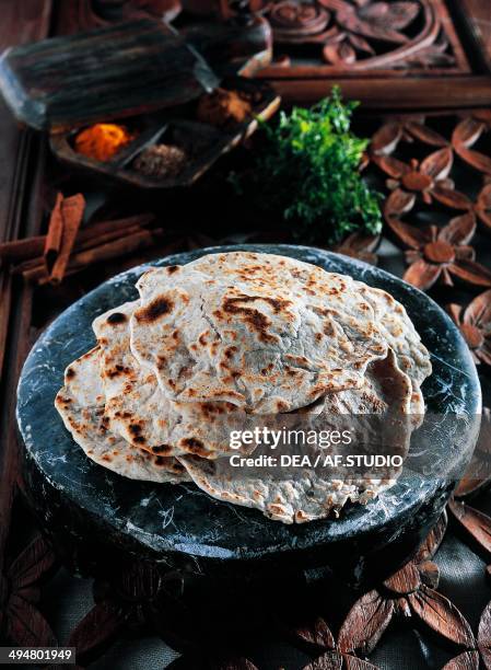 Paratha, flatbread stuffed with potatoes, India.