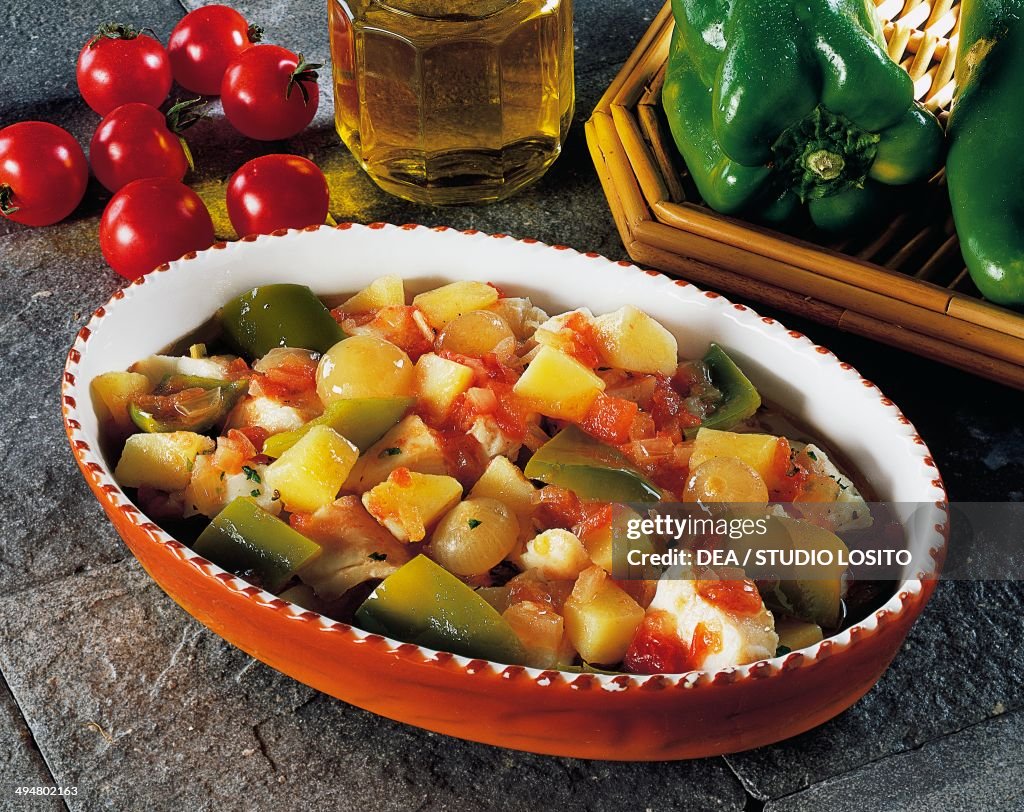 Puglia-style stockfish with peppers...
