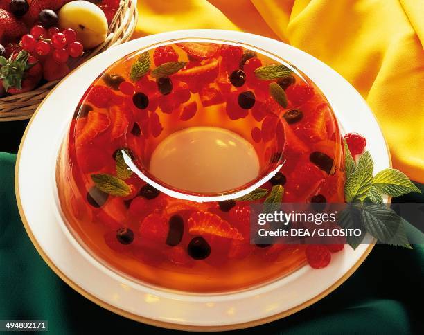 Aspic with mixed berries.