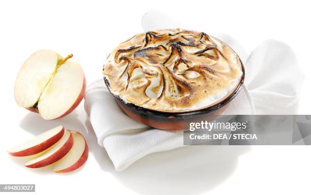 Apple pie with meringue top.