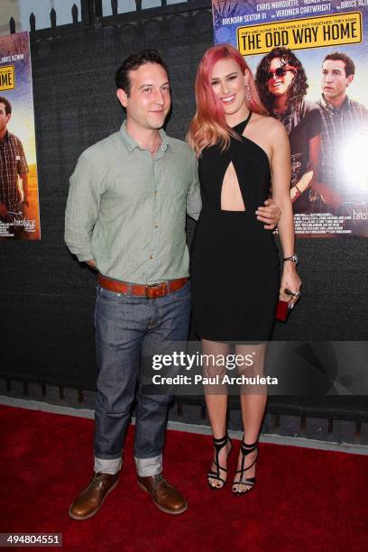 Actors Rumer Willis and Chris Marquette attend the Los Angeles premiere of "The Odd Way Home" at Arena Cinema Hollywood on May 30, 2014 in Hollywood,...