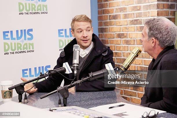 Record producer, Diplo and radio personality, Elvis Duran attend "The Elvis Duran Z100 Morning Show" at Z100 Studio on October 28, 2015 in New York...