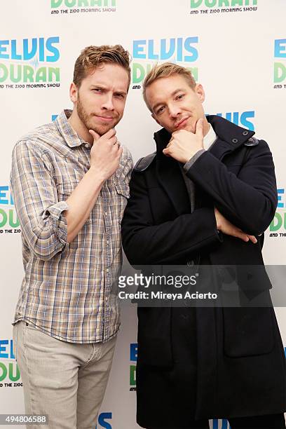 Senior executive producer of the Elvis Duran and the Morning Show, Nate Marino and record producer Diplo visit "The Elvis Duran Z100 Morning Show" at...