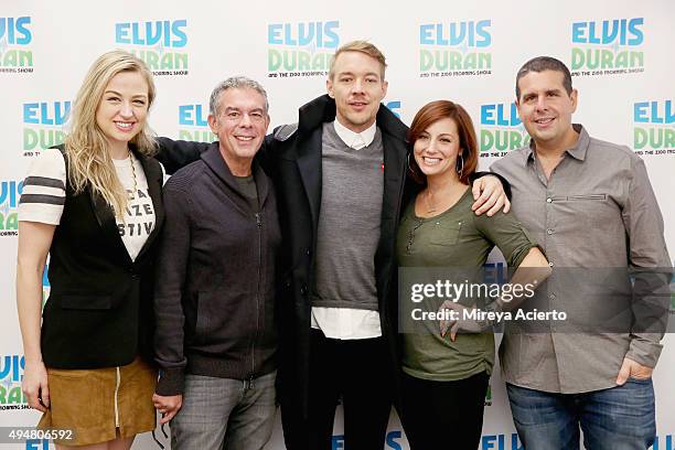 Bethany Watson, Elvis Duran, Diplo, Danielle Monaro and Skeery Jones visit "The Elvis Duran Z100 Morning Show" at Z100 Studio on October 28, 2015 in...