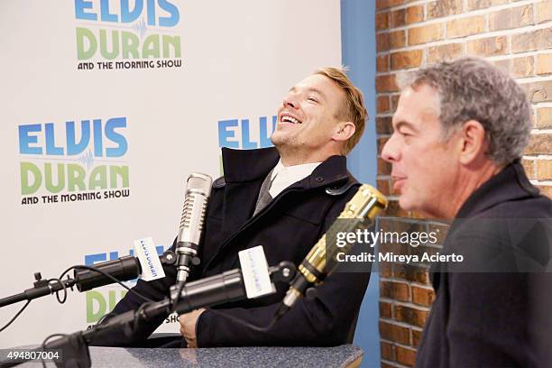 Record producer, Diplo and radio personality, Elvis Duran attend "The Elvis Duran Z100 Morning Show" at Z100 Studio on October 28, 2015 in New York...