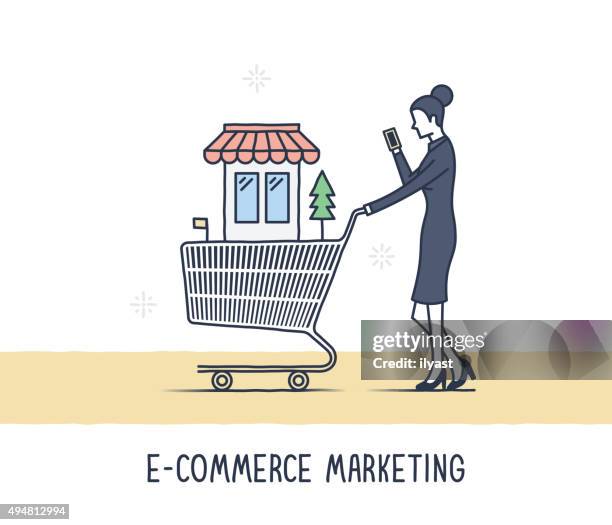 e-commerce marketing - character select stock illustrations