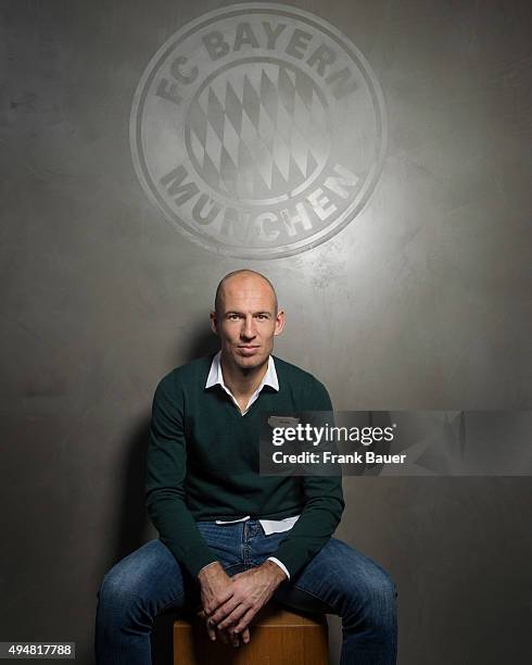 Footballer Arjen Robben is photographed for the Guardian on February 4, 2015 in Munich, Germany.