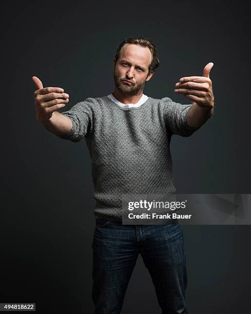 Actor Maximilian Bruckner is photographed for Suddeutsche Zeitung on September 10, 2015 in Munich, Germany.