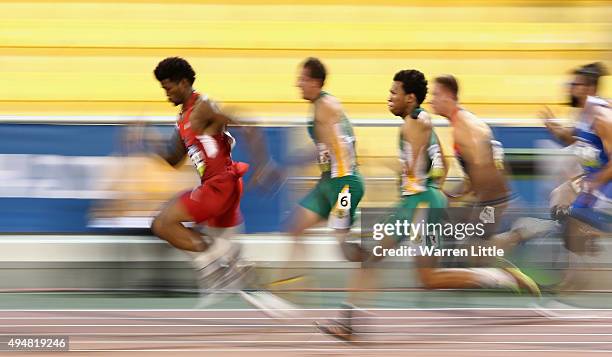 Richard Browne of the United States in action on his way to setting a new world record and winning the men's 100m T44 final during the Evening...