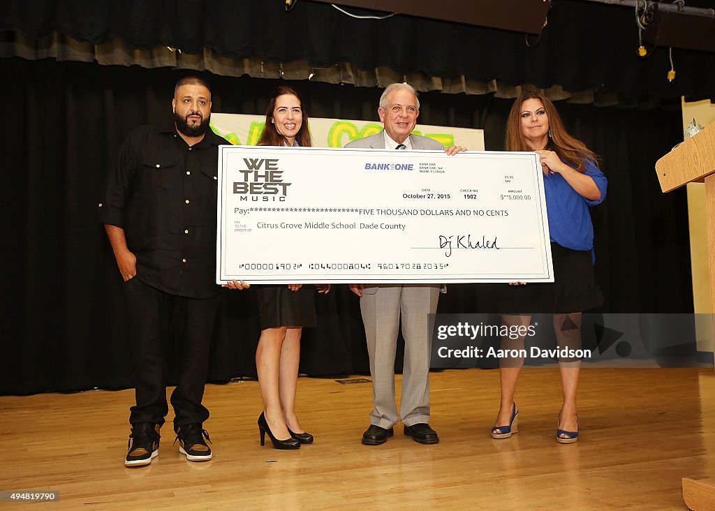 DJ Khaled Visits Dade County Citrus Grove Middle School