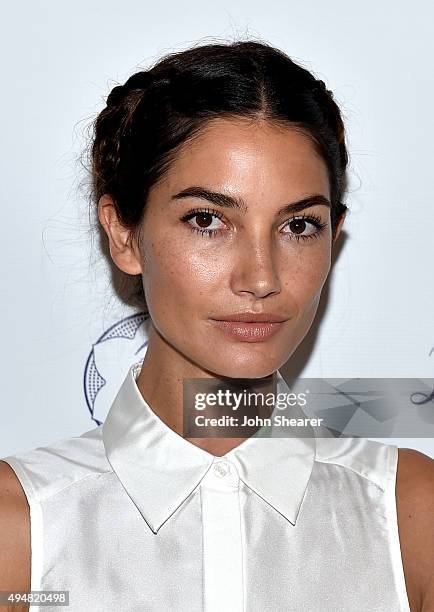 Lily Aldridge attends the Draper James Nashville store opening on October 28, 2015 in Nashville, Tennessee.