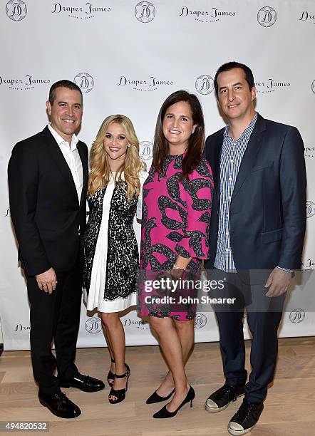 Jim Toth, CEO at Draper James Andrea Hyde, Reese Witherspoon, and founder of Draper James Seth Rodsky attend the Draper James Nashville store opening...