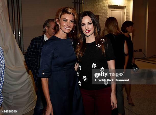 Faith Hill and Kacey Musgraves attend the Draper James Nashville store opening on October 28, 2015 in Nashville, Tennessee.