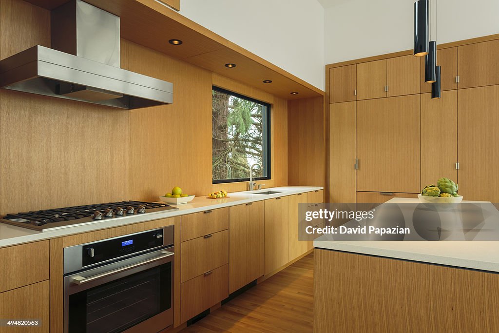 Modern kitchen in new custom home