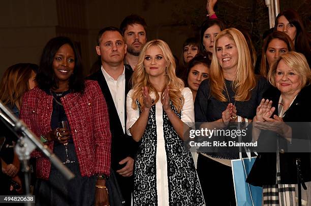Reese Witherspoon attends the Draper James Nashville store opening on October 28, 2015 in Nashville, Tennessee.