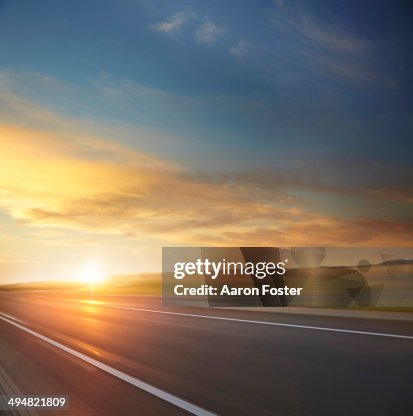 Country sunrise road Country sunrise road