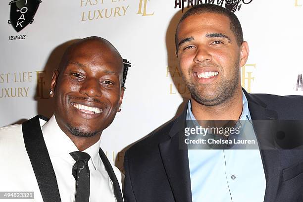Singer / actor Tyrese Gibson and Prophet Walker arrive at the For Our Girls of Nigeria benefit concert hosted by singer/actor Tyrese Gibson at 1OAK...